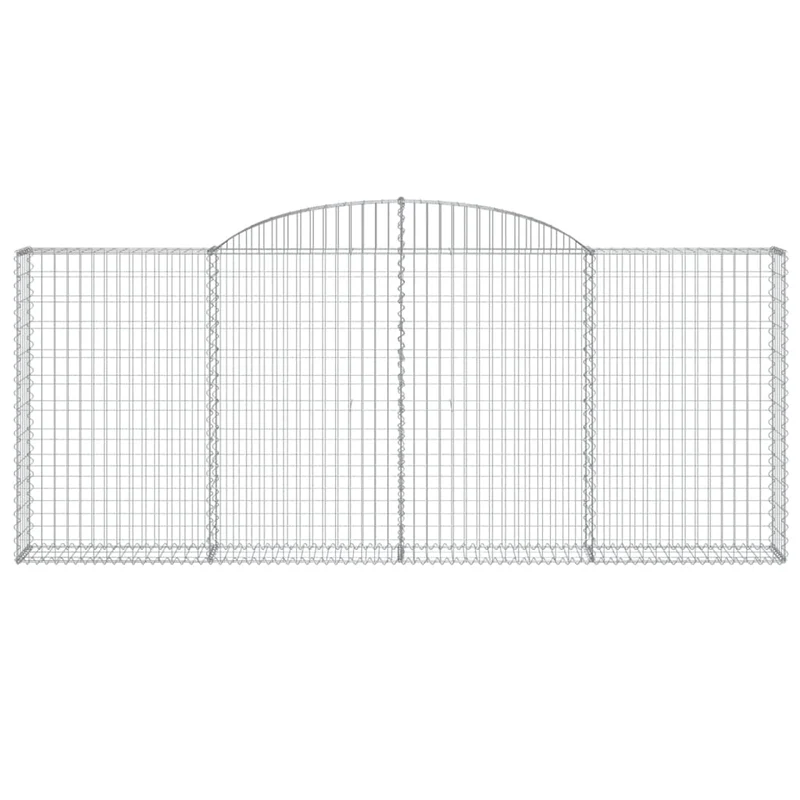 Cestas De Gaviones 4 Uds Forma De Arco Hierro 300x30x120/140 Cm