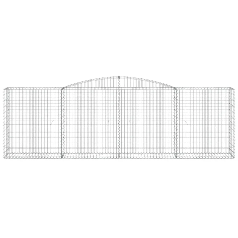 Cestas De Gaviones 9 Uds Forma De Arco Hierro 400x50x120/140 Cm