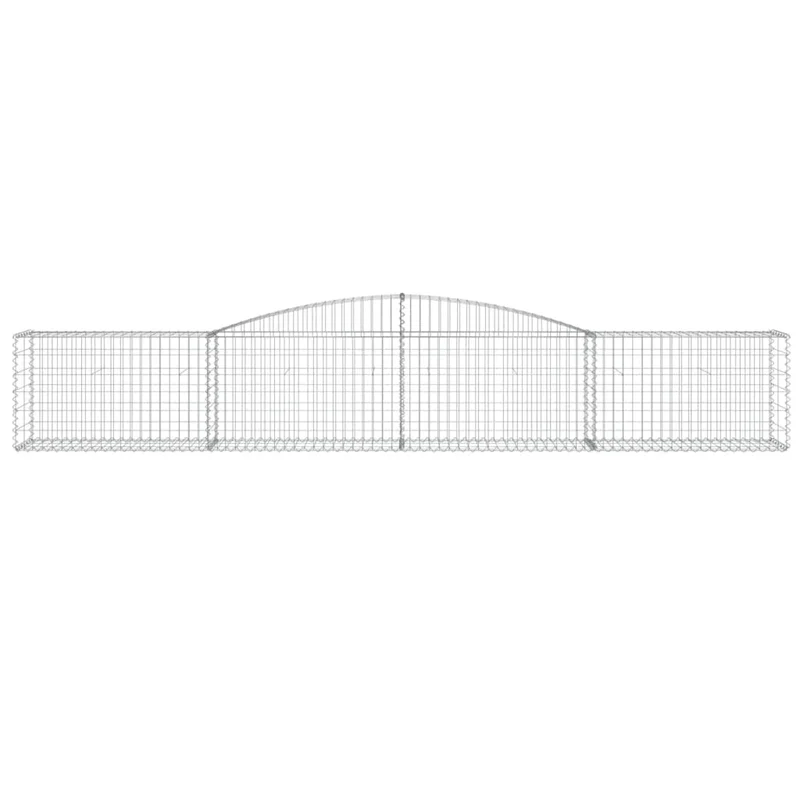 Cestas De Gaviones 25 Uds Forma De Arco Hierro 400x50x60/80 Cm