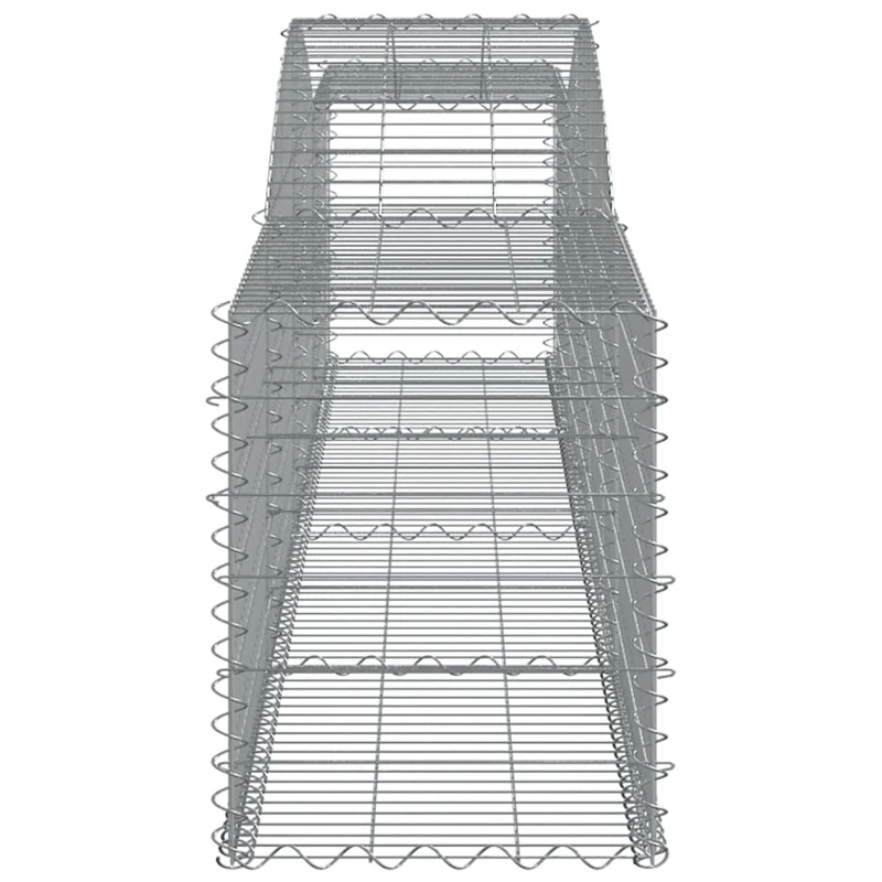 Cestas De Gaviones 25 Uds Forma De Arco Hierro 400x50x60/80 Cm