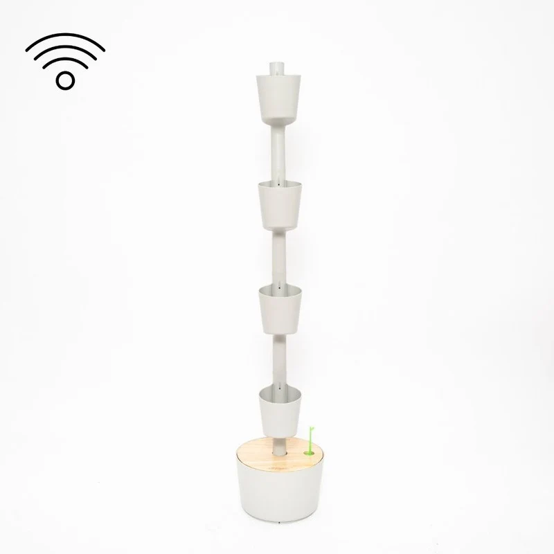 Macetero Vertical Citysens Con Riego Inteligente De 4 Macetas – Gris, Polipropileno 100% Reciclado