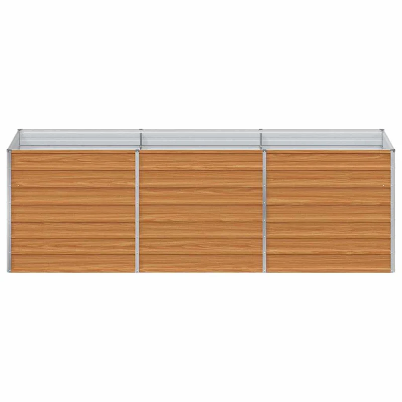 Arriate Elevado Marrón Claro 240 X 80 X 77 Cm Acero Galvanizado