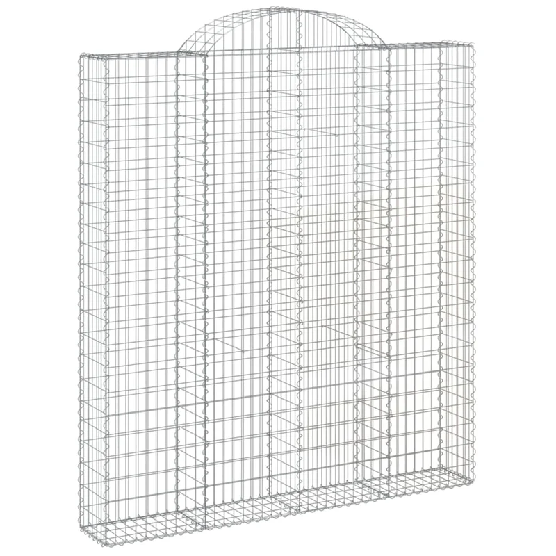 Cestas De Gaviones 6 Uds Forma De Arco Hierro 200x30x220/240 Cm