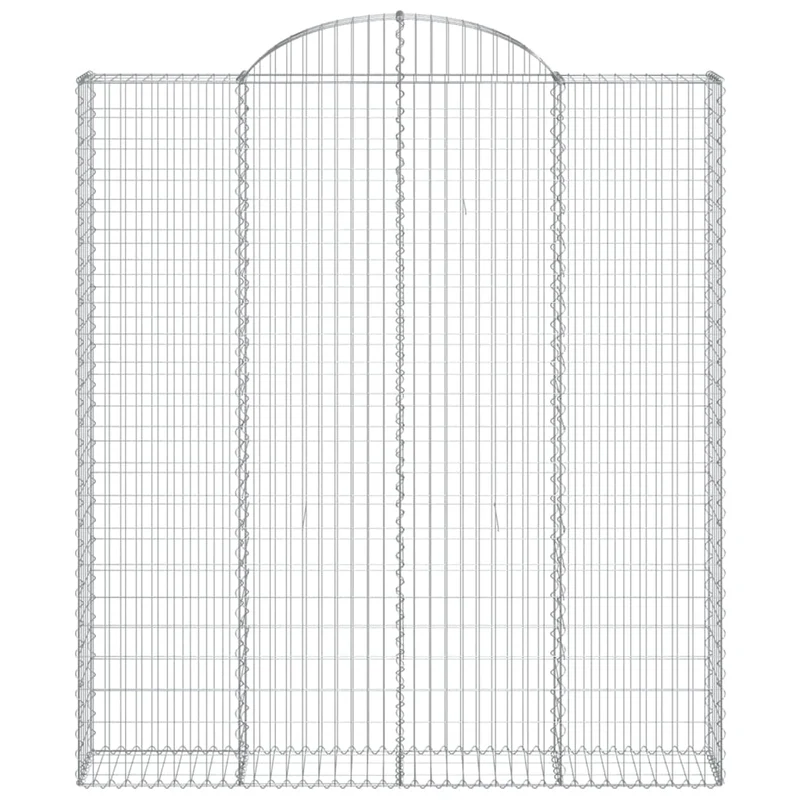 Cestas De Gaviones 6 Uds Forma De Arco Hierro 200x30x220/240 Cm