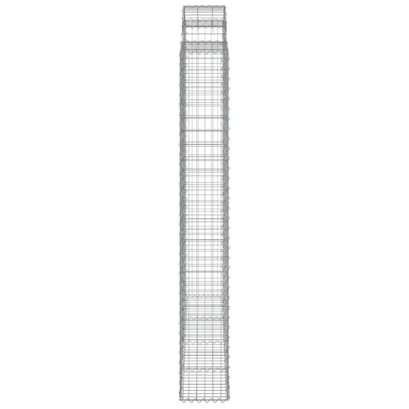 Cestas De Gaviones 6 Uds Forma De Arco Hierro 200x30x220/240 Cm