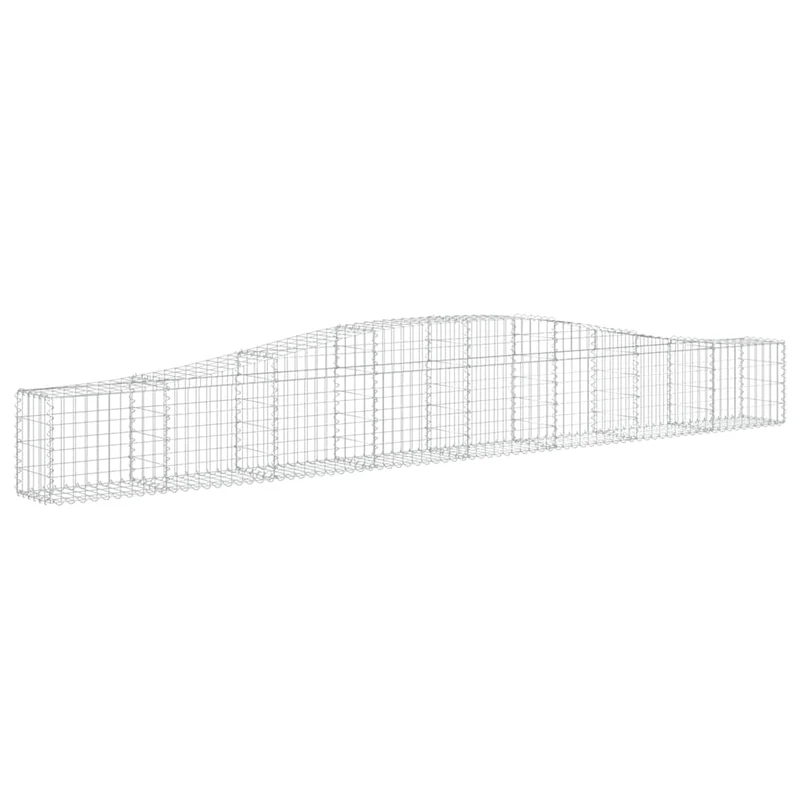 Cestas De Gaviones 3 Uds Forma De Arco Hierro 400x30x40/60 Cm