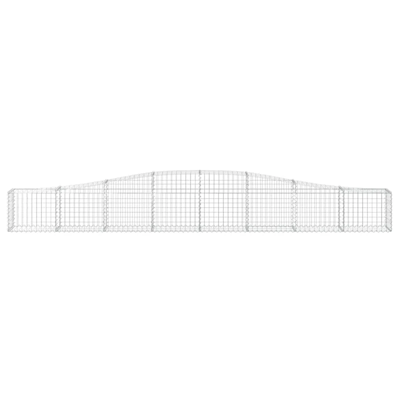 Cestas De Gaviones 3 Uds Forma De Arco Hierro 400x30x40/60 Cm