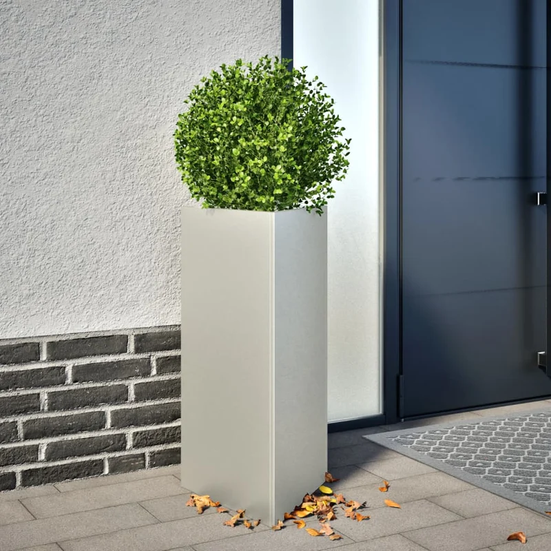 Jardinera Trianngular De Acero Inoxidable 40x34,5x75 Cm