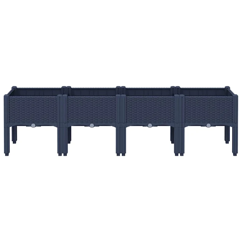 Jardinera Con Patas Pp Azul Gris 160x40x42 Cm