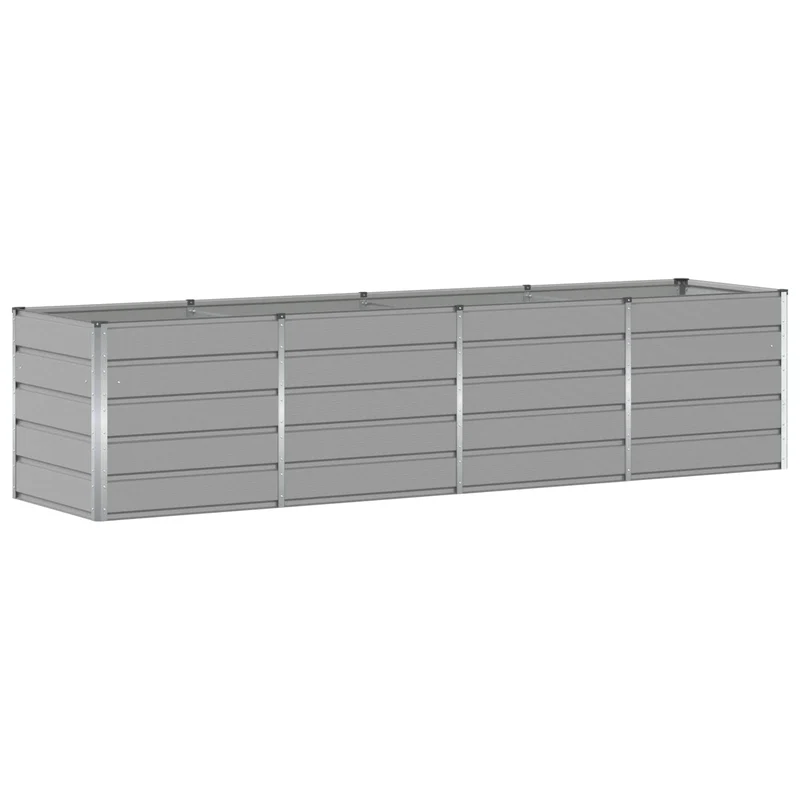 Jardinera Gris Claro 320 X 80 X 75 Cm Acero