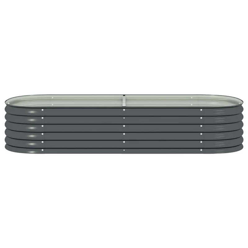 Arriate De Acero Galvanizado Gris 240x80x44 Cm