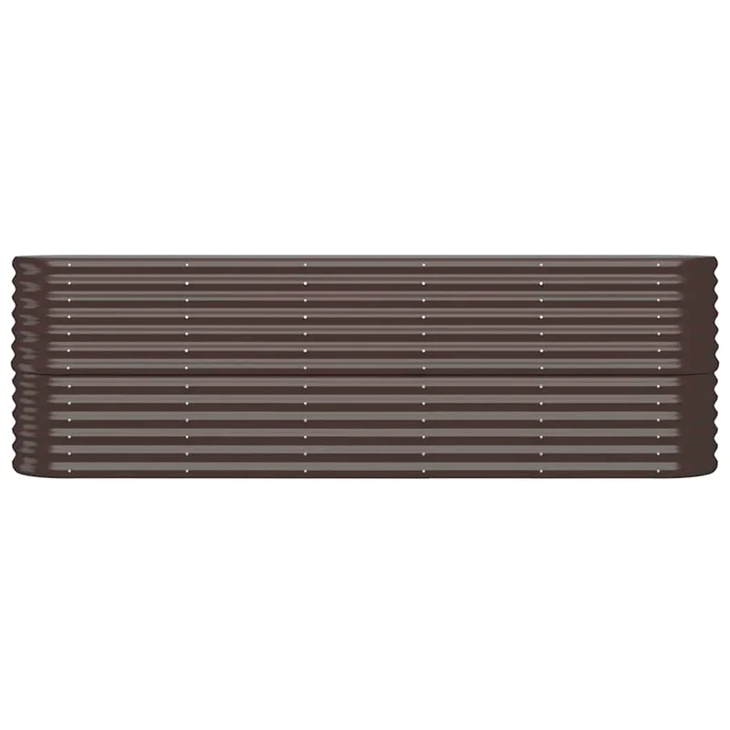 Jardinera Arriate Acero Galvanizado Marrón 224x40x68 Cm
