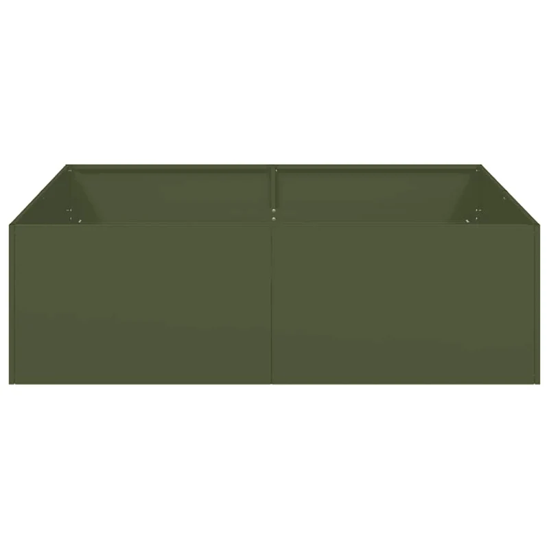 Jardinera Acero Verde Oliva 100x100x30 Cm