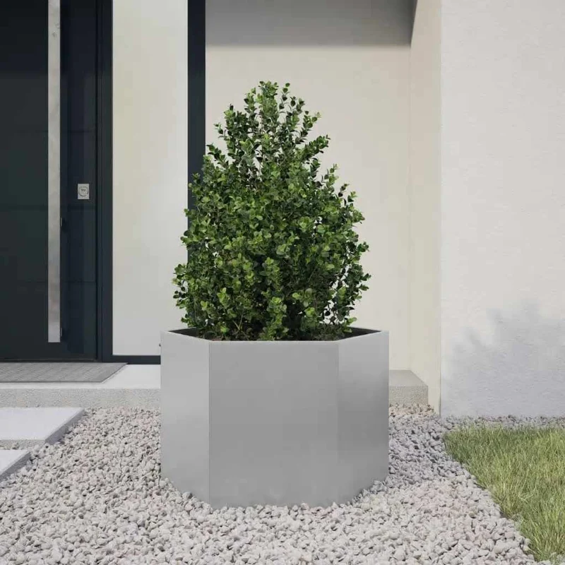 Jardinera Hexagonal Acero Galvanizado 69x60x45 Cm