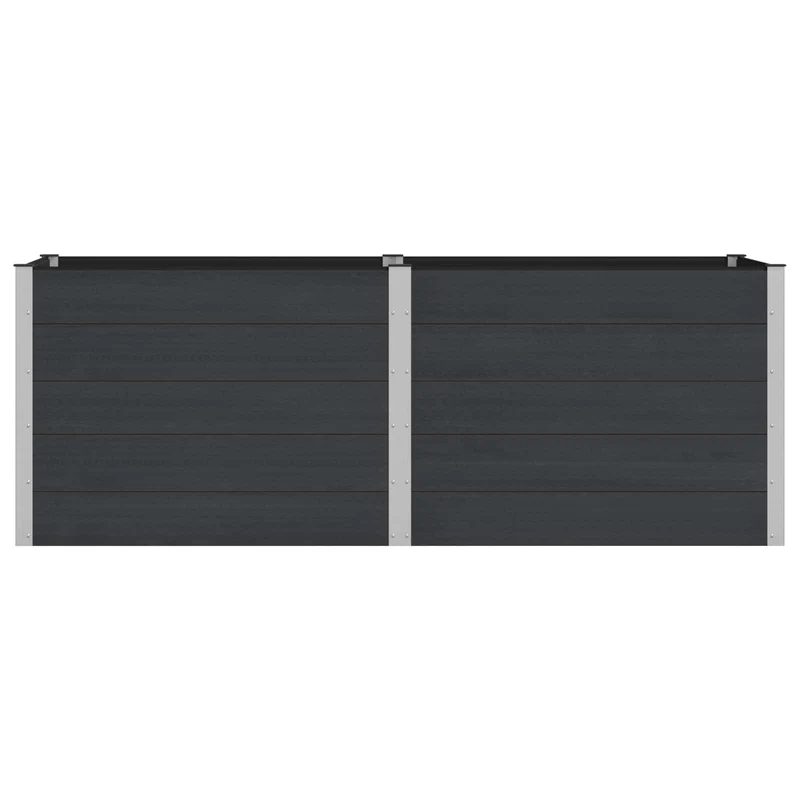 Arriate Elevado Negro 250 X 100 X 91 Cm Wpc Y Aluminio