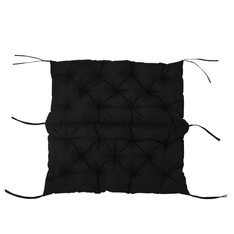 Outsunny Cojín Para Banco Con Respaldo De 2 Plazas 100x98x8 Cm Negro