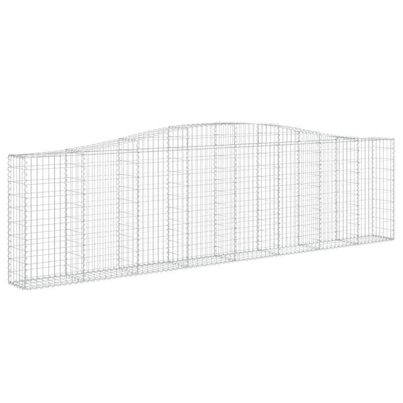 Cestas De Gaviones 2 Uds Forma De Arco Hierro 400x30x100/120 Cm