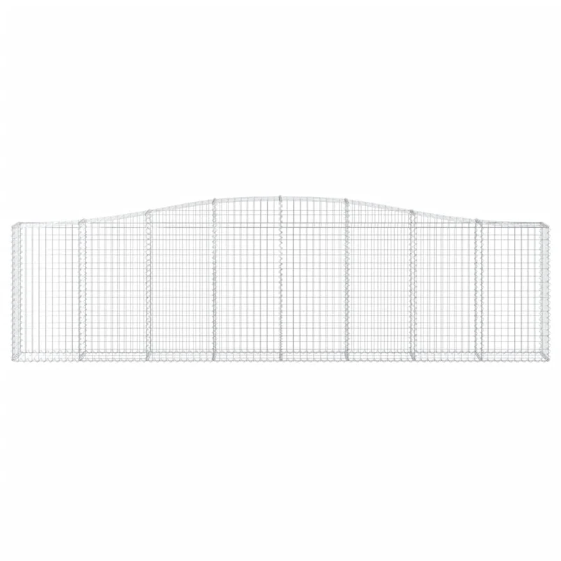 Cestas De Gaviones 2 Uds Forma De Arco Hierro 400x30x100/120 Cm