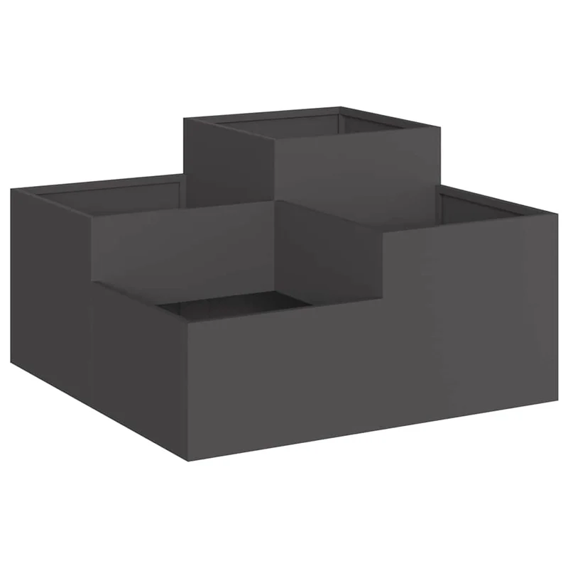 Maceta Para Jardín Negro 100 X 100 X 48 Cm Acero