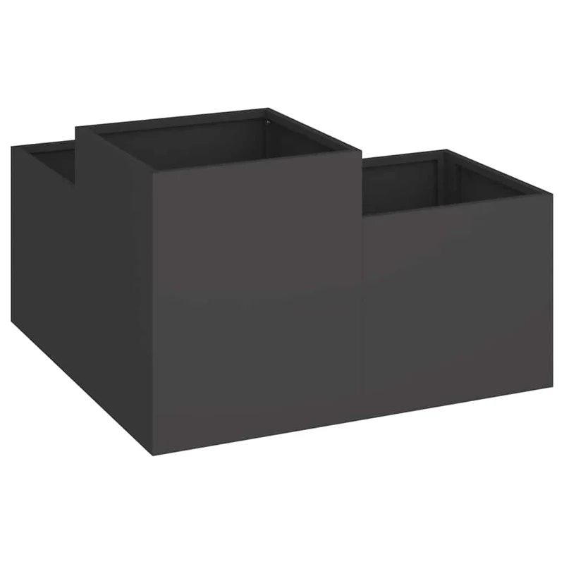 Maceta Para Jardín Negro 100 X 100 X 48 Cm Acero