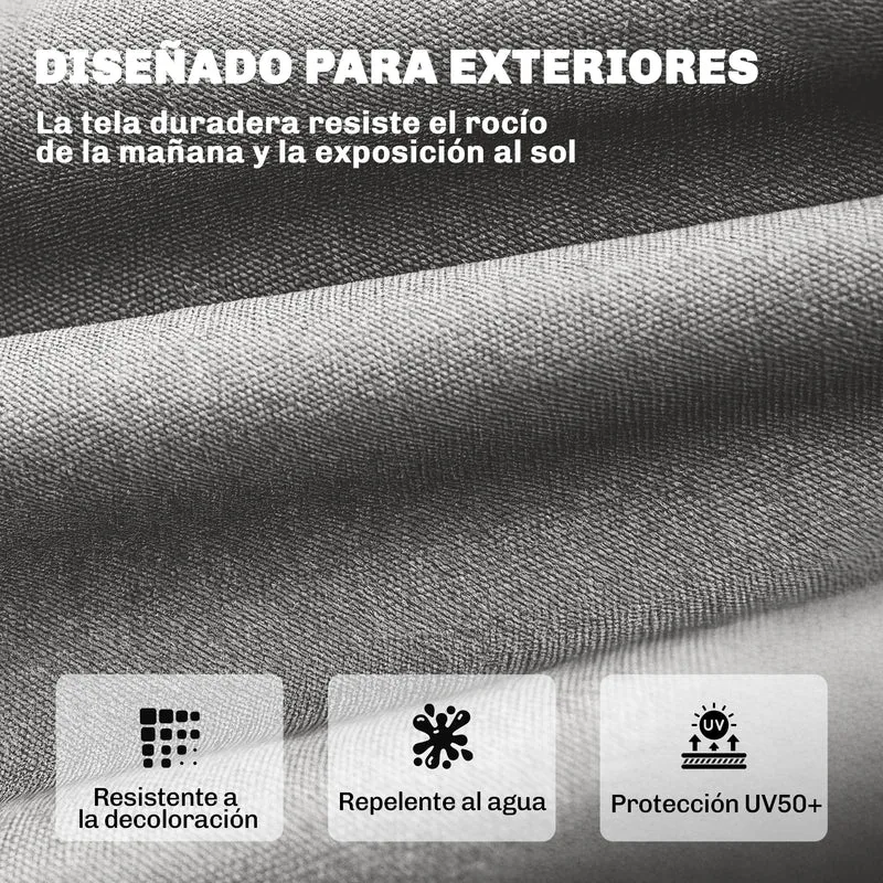 Outsunny Cojín Para Banco Y Tumbona Protección Uv50+ 198x65x13 Cm Gris Claro