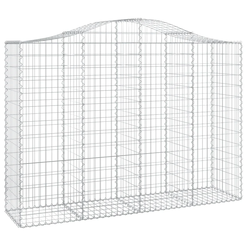 Cestas Gaviones 10 Uds Forma De Arco Hierro 200x50x140/160 Cm
