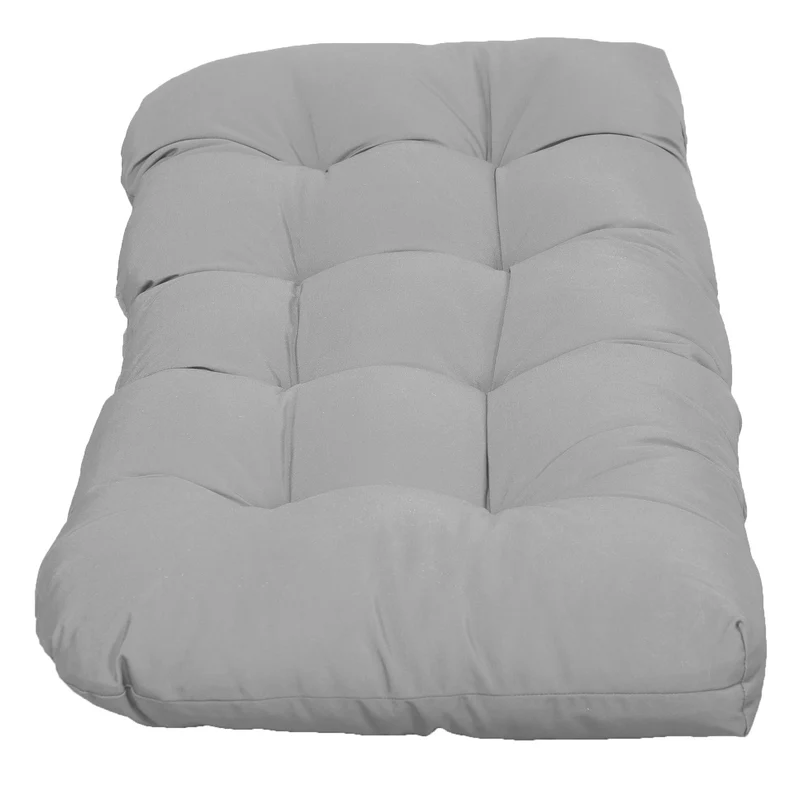 Outsunny Cojín Para Banco De 2 Plazas 110x48x8cm Para Interiores Exteriores Gris
