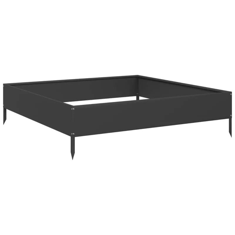 Arriate De Acero Negro 100x100x26 Cm