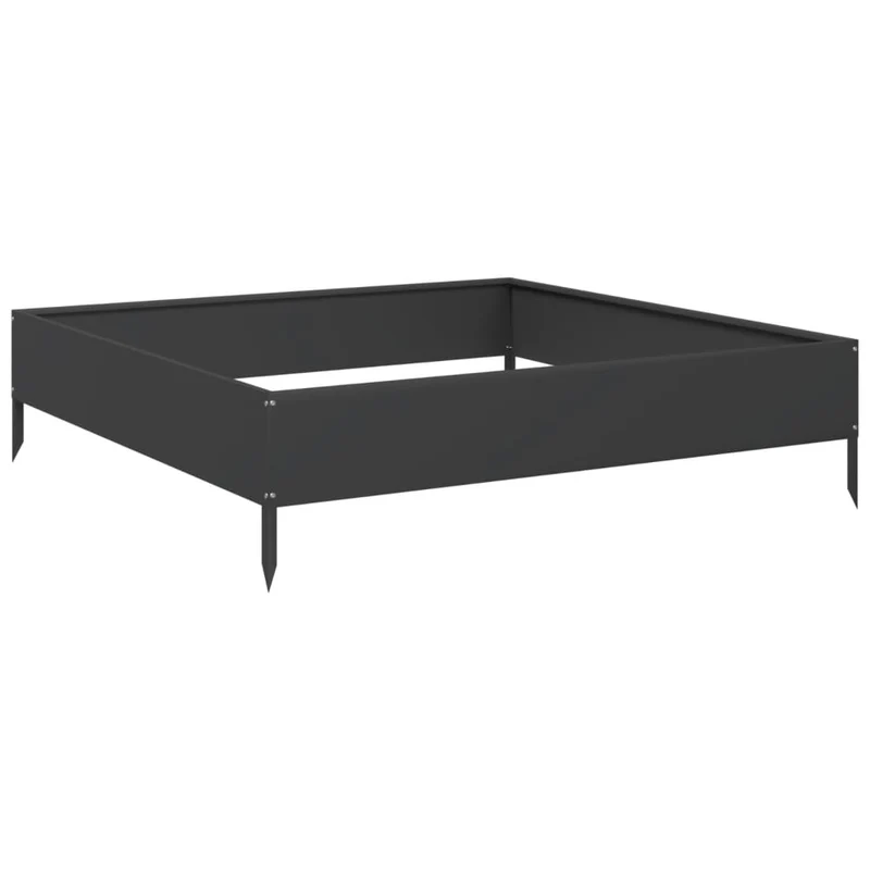 Arriate De Acero Negro 100x100x26 Cm