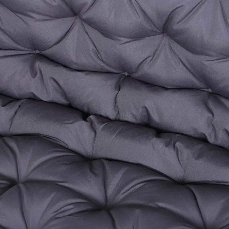 Outsunny Cojín Para Banco Con Respaldo 132x110x10 Cm Gris Oscuro