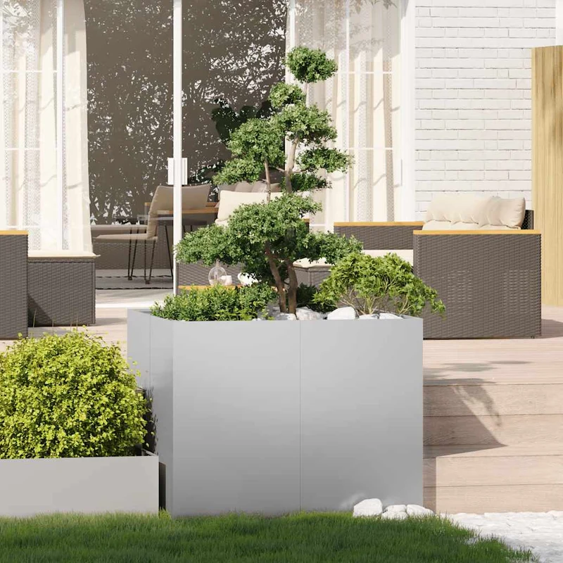 Jardinera 100x100x80 Cm De Acero Galvanizado