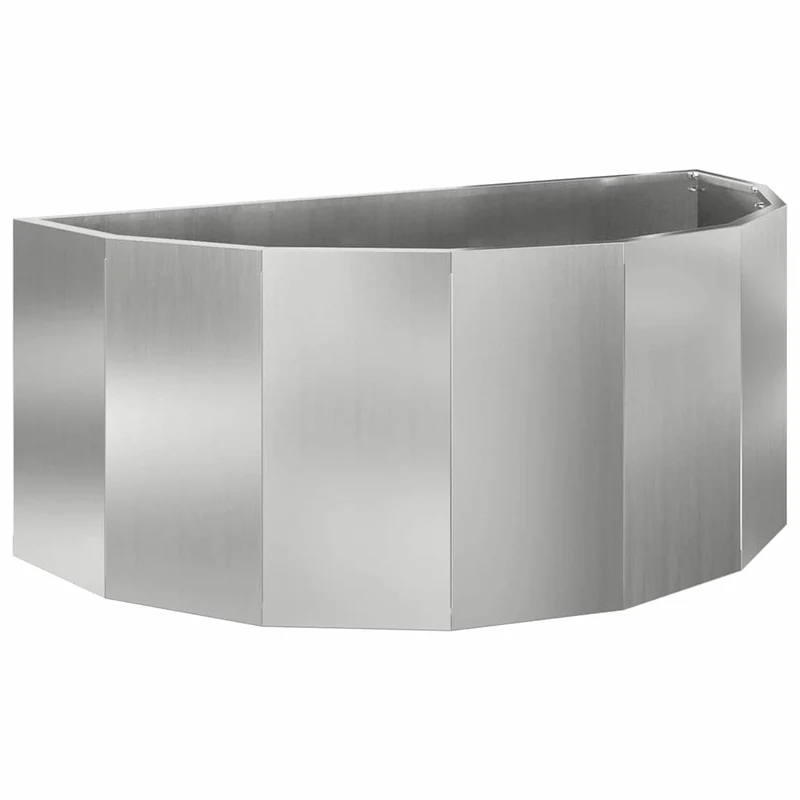 Jardinera Plateado 90 X 45 X 35 Cm Acero Galvanizado