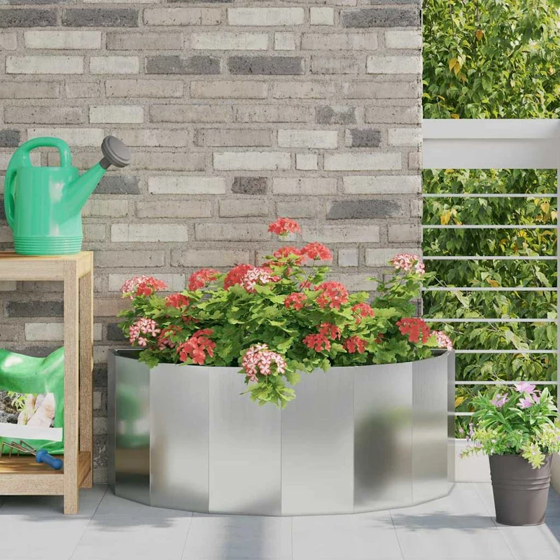 Jardinera Plateado 90 X 45 X 35 Cm Acero Galvanizado
