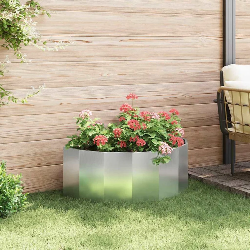 Jardinera Plateado 90 X 45 X 35 Cm Acero Galvanizado