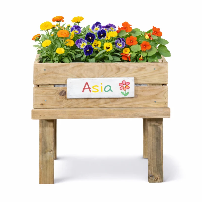 Mesa De Cultivo Kumi Profunda 20cm Vidahuerto Infantil 60x40x55 Cm.