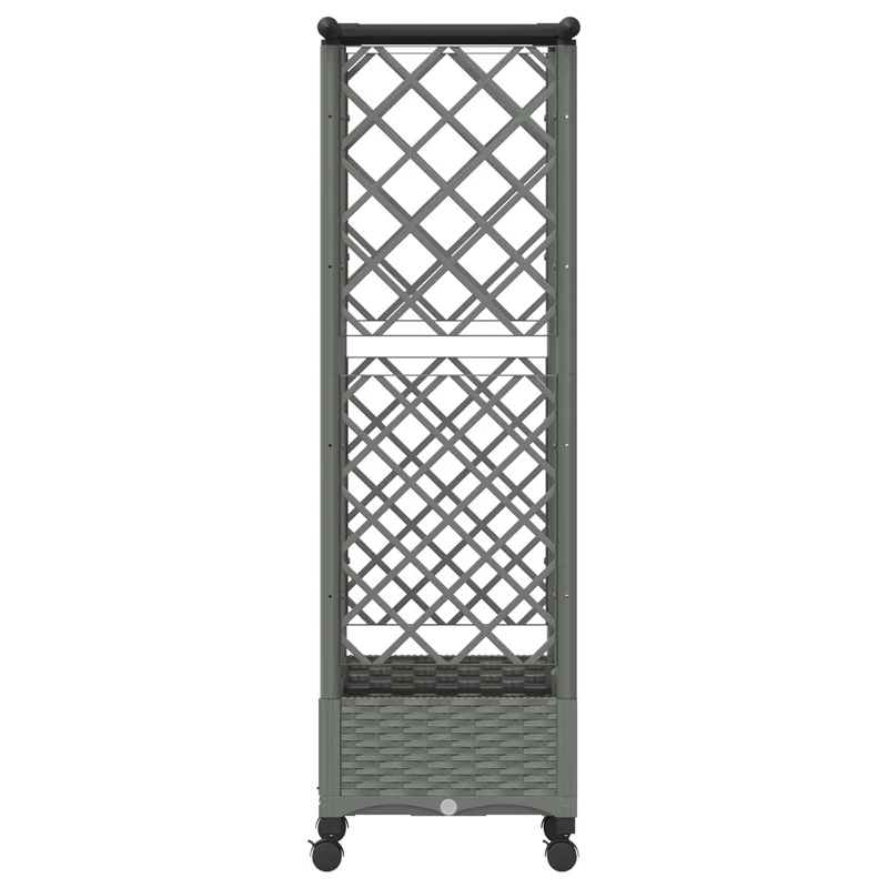 Cama Elevada Con Trellis Y Techo Gris Claro 124 X 40 X 127 Cm