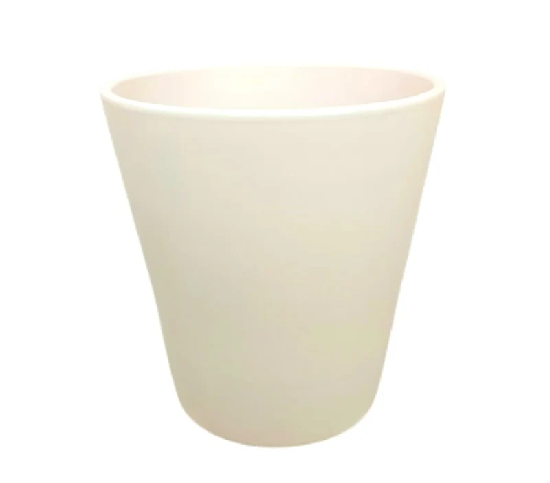 Macetero De Cerámica Cónica Monocolor Blanco 46cm