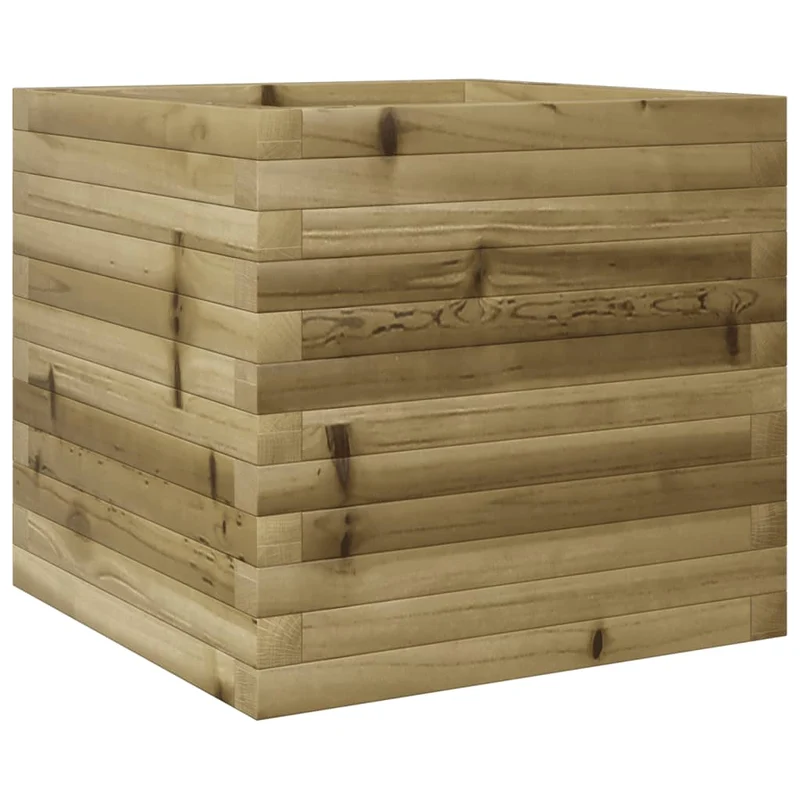 Jardinera De Madera De Pino Impregnada 50x50x45,5 Cm