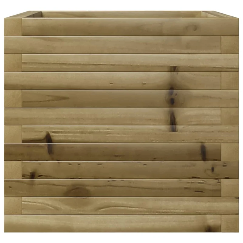 Jardinera De Madera De Pino Impregnada 50x50x45,5 Cm