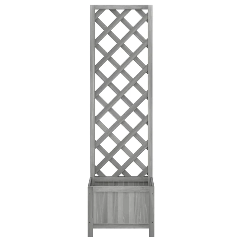 Jardinera Con Enrejado 40x30x135 Cm Madera Maciza De Abeto