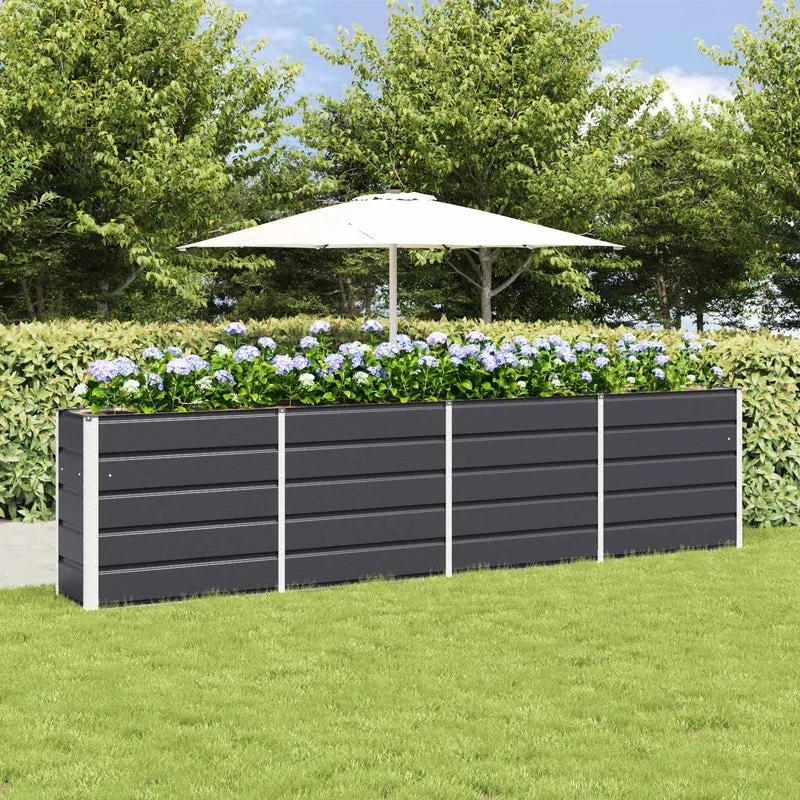 Jardinera Antracita 320 X 40 X 75 Cm Acero