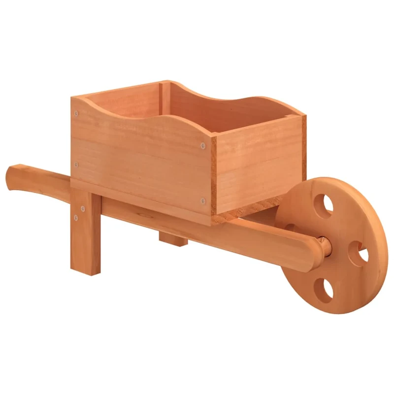Jardineras Forma De Carretilla 2 Uds Madera Abeto 47x15x19 Cm