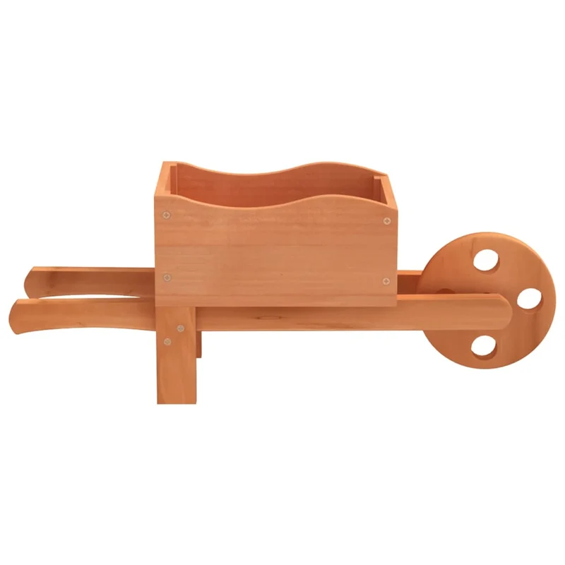 Jardineras Forma De Carretilla 2 Uds Madera Abeto 47x15x19 Cm