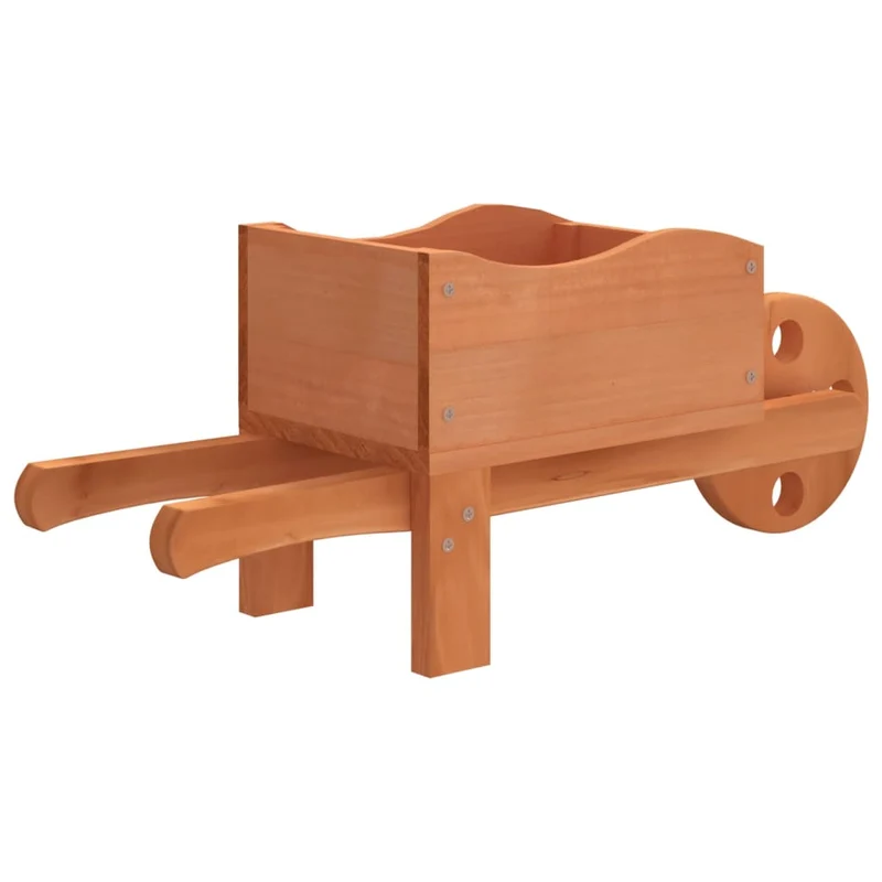 Jardineras Forma De Carretilla 2 Uds Madera Abeto 47x15x19 Cm