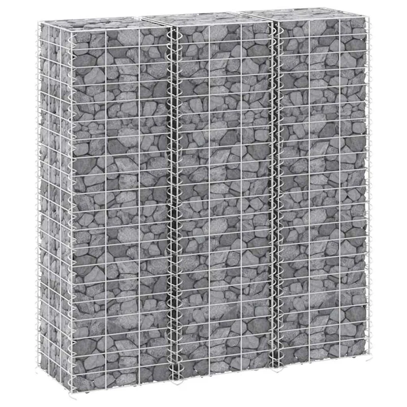 Arriates De Gaviones 3 Unidades Hierro 30x30x100 Cm