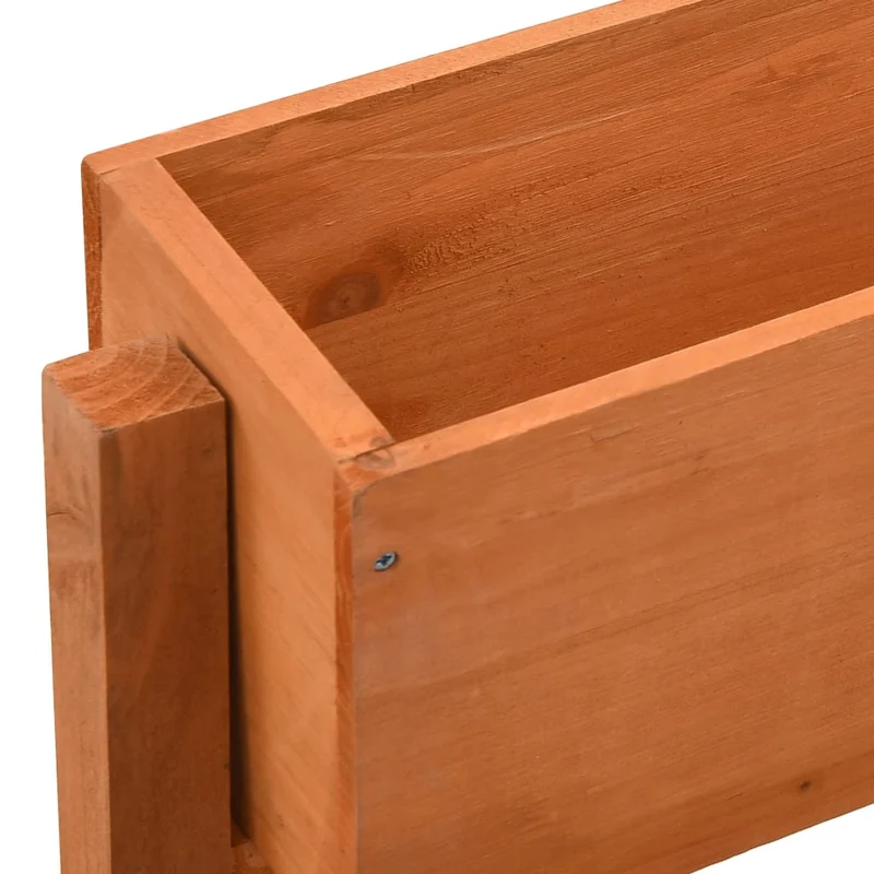 Jardinera Plegable De Jardín Madera Abeto Naranja 60x14x75 Cm