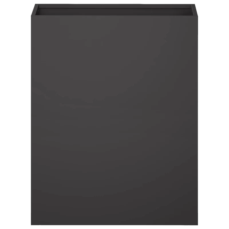 Macetero De Jardín Negro 40 X 20 X 50 Cm Acero Laminado En Frío