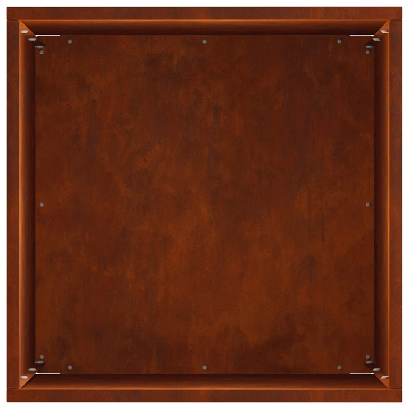 Macetero De Jardín 2 Uds. Oxidado 30 X 30 X 50 Cm Acero Oxidado