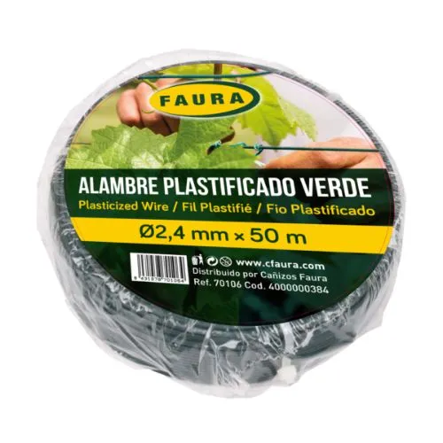 Rollo Alambre Plastificado Ø1,1mm x 50 m
