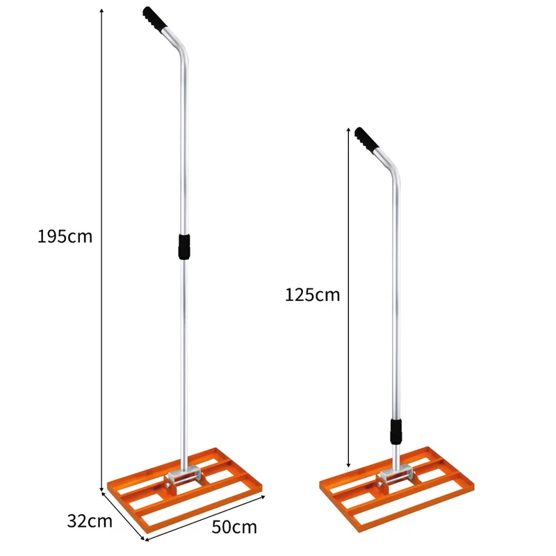 T-mech Rastrillo De Nivelación De Césped De Jardín De 50cm - Naranja